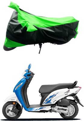 Furious3D Two Wheeler Cover for Honda(Activa i, Green, Black)