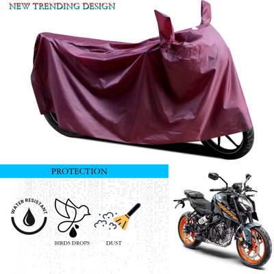 ANTHUB Waterproof Two Wheeler Cover for KTM(250 Duke, Maroon)