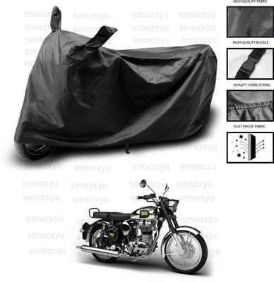 smwzxyu Waterproof Two Wheeler Cover for Royal Enfield(Classic Chrome, Black)