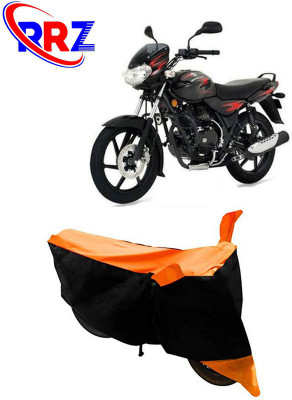 RRZ Waterproof Two Wheeler Cover for Bajaj(Discover 125 DTS-i, Black, Orange)