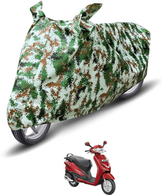 Auto Hub Waterproof Two Wheeler Cover for Hero(Duet, Green)