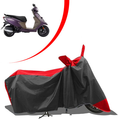 SEBONGO Waterproof Two Wheeler Cover for TVS(Scooty Zest, Black, Red)