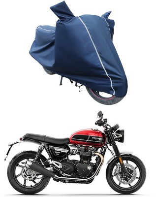 AUTOGARH Waterproof Two Wheeler Cover for Triumph(Speed Twin, Blue)