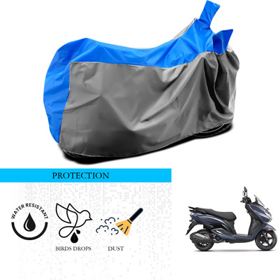 SnehaSales Waterproof Two Wheeler Cover for Suzuki(Burgman Electric, Grey, Blue)