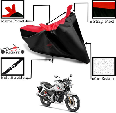 KEDIT Two Wheeler Cover for Hero(Ignitor, Red, Black)