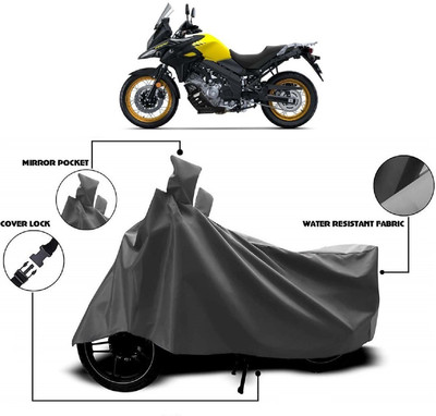 MMSSTAR Waterproof Two Wheeler Cover for Suzuki(V-Strom 650 XT, Grey)
