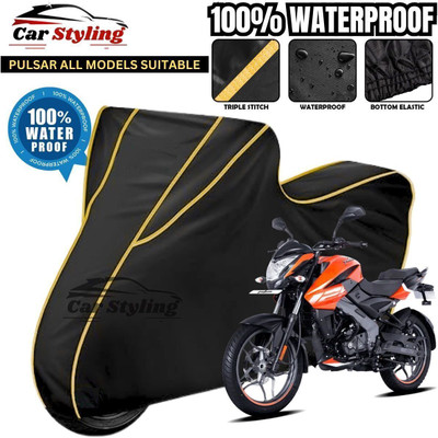 Car Styling Waterproof Two Wheeler Cover for Bajaj(Pulsar NS125, Black, Yellow)