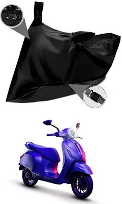 KEDIT Two Wheeler Cover for Bajaj(Urbanite Chetak, Black)