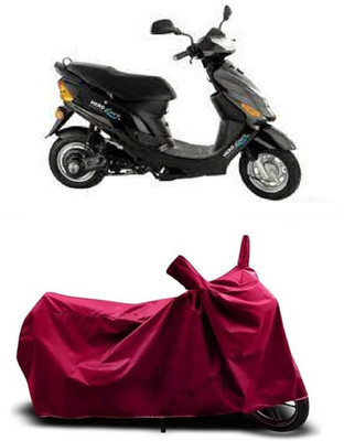 Coxtor Waterproof Two Wheeler Cover for Hero Electric(Electric Zippy, Maroon)