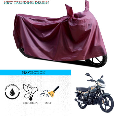 ANTHUB Waterproof Two Wheeler Cover for Bajaj(CT 100, Maroon)