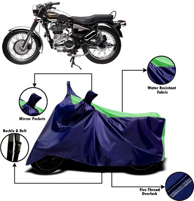 AUCTIMO Two Wheeler Cover for Royal Enfield(Electra Delux, Multicolor)