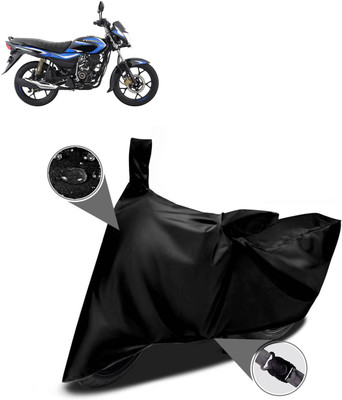 AutoGalaxy Waterproof Two Wheeler Cover for Bajaj(Platina 110 H-Gear BS6, Black)