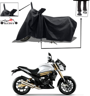 KEDIT Two Wheeler Cover for Mahindra(Mojo UT 300, Black)