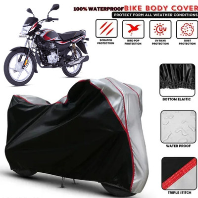 Shiv Kanha Waterproof Two Wheeler Cover for Bajaj(Platina, Black)