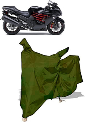 Amexride Two Wheeler Cover for Kawasaki(Ninja ZX-14R, Maroon)