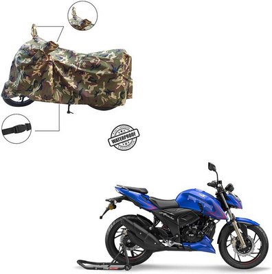 Furnish Flow Waterproof Two Wheeler Cover for TVS(Apache RTR 200 4V, Multicolor)
