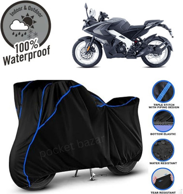 pocket bazar Waterproof Two Wheeler Cover for Bajaj(Pulsar 200 NS DTS-i, Black)