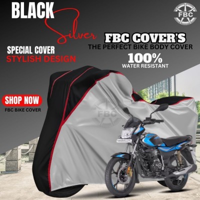 FBC Waterproof Two Wheeler Cover for Bajaj(Platina, Silver, Multicolor)