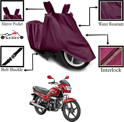 KEDIT Two Wheeler Cover for Hero(Super Splendor, Maroon)