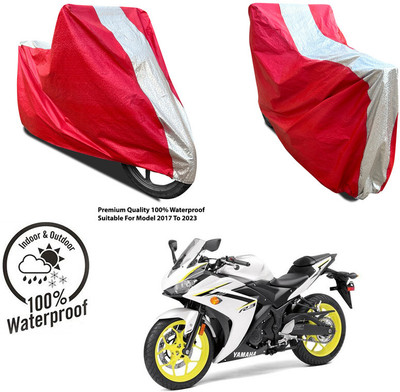 AUTOCAD Waterproof Two Wheeler Cover for Hero(Passion Pro, Silver, Red)