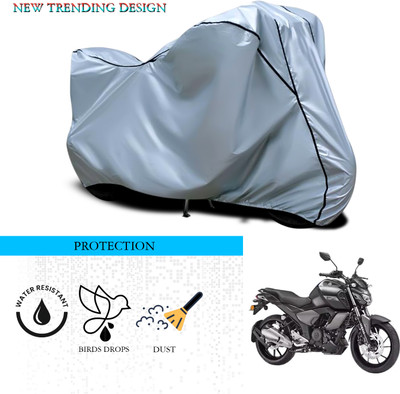 ANTHUB Waterproof Two Wheeler Cover for Yamaha(FZ S V3.0 FI, Silver)