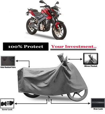 Amexride Two Wheeler Cover for Bajaj(Pulsar 180NS BS6, Grey)