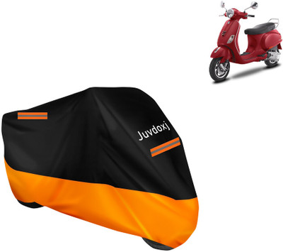 Juvdoxj Waterproof Two Wheeler Cover for Vespa(Vespa VXL, Orange)