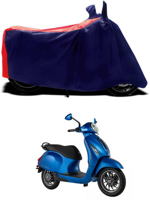 CODOKI Waterproof Two Wheeler Cover for Bajaj(Chetak, Red)