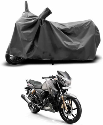 DeepShakshi AUTOMOTIVE Two Wheeler Cover for TVS(Apache RTR 180, Grey)