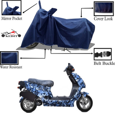 KEDIT Two Wheeler Cover for Hero(Electric AXLHE-20, Blue)
