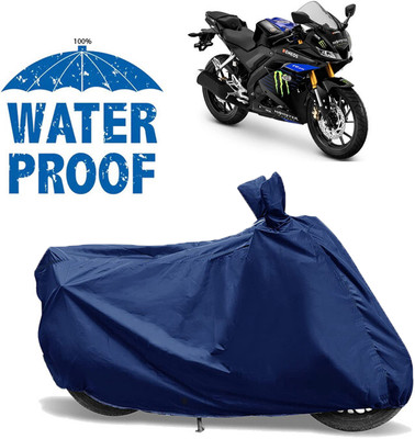 OliverX Waterproof Two Wheeler Cover for Yamaha(YZF R15 V3 Moto GP Edition, Blue)