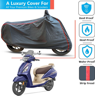 FAMEXON Waterproof Two Wheeler Cover for TVS(Jupiter classic, Grey)