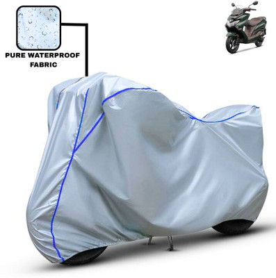 Delphinium Waterproof Two Wheeler Cover for Suzuki(Burgman Street, Silver, Blue)