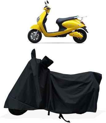 Tricway Two Wheeler Cover for Techo Electra(Emerge BS6, Black)