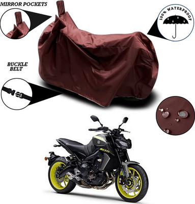 ANTHUB Waterproof Two Wheeler Cover for Yamaha(MT 9, Maroon)