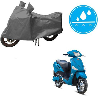MMSSTAR Waterproof Two Wheeler Cover for Hero(Electric, Grey)
