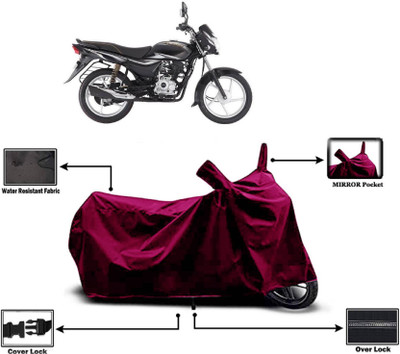 KEDIT Two Wheeler Cover for Bajaj(ComforTec, Maroon)