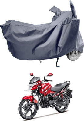 Amexride Two Wheeler Cover for Hero(Glamour i3s, Grey)