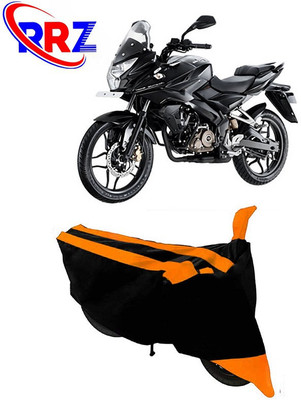 RRZ Waterproof Two Wheeler Cover for Bajaj(Pulsar AS 150, Black, Orange)
