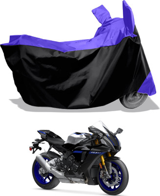 Amexride Two Wheeler Cover for Yamaha(YZF R1 M BS6, Blue, Black)