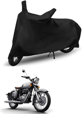 SK AUTO Waterproof Two Wheeler Cover for Hero, Honda, TVS, Yamaha, Hero Electric, Universal For Bike(Classic 350, Black)
