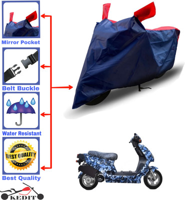KEDIT Two Wheeler Cover for Hero(Electric AXLHE-20, Red, Blue)