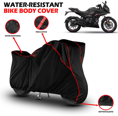 GKG Waterproof Two Wheeler Cover for Bajaj(Pulsar 250, Black, Red)