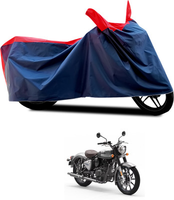 CODOKI Waterproof Two Wheeler Cover for Royal Enfield(Classic Gunmetal, Black, Red)