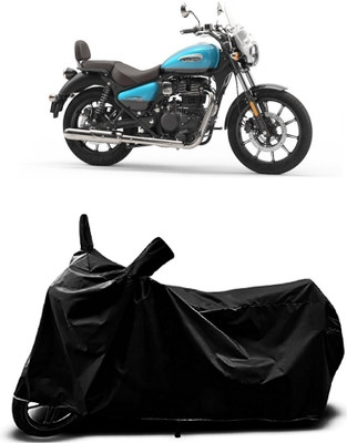 Mdstar Waterproof Two Wheeler Cover for Royal Enfield(Meteor 350, Black)