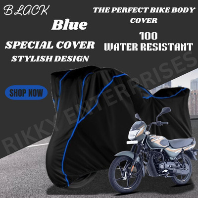 Shiv Kanha Waterproof Two Wheeler Cover for Bajaj(CT 100, Black)