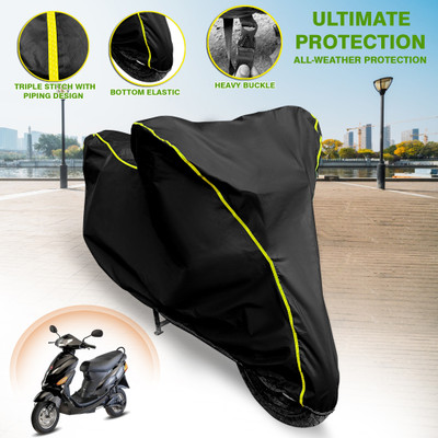 GARREGE Waterproof Two Wheeler Cover for Hero(Electric Wave Dx, Black)