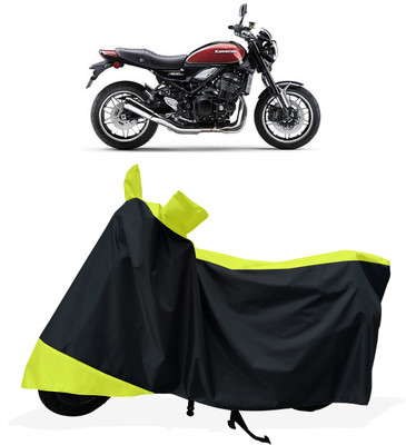 Tricway Two Wheeler Cover for Kawasaki(Z900 RS Cafe Racer BS6, Yellow)