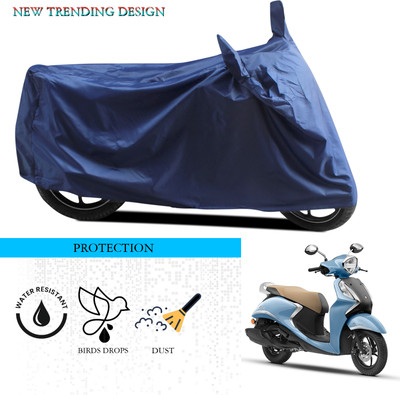 ANTHUB Waterproof Two Wheeler Cover for Yamaha(Fascino 125, Blue)