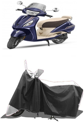 SUGASHRI Waterproof Two Wheeler Cover for TVS(Jupiter Grande BS6, White, Black)